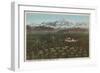 Redlands, CA - Mountain & Orchard Scene-Lantern Press-Framed Art Print