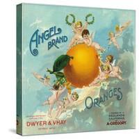 Redlands, California, Angel Brand Citrus Label-Lantern Press-Stretched Canvas