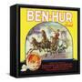 Redlands, California, Ben-Hur Brand Citrus Label-Lantern Press-Framed Stretched Canvas