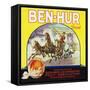 Redlands, California, Ben-Hur Brand Citrus Label-Lantern Press-Framed Stretched Canvas