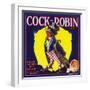 Redlands, California, Cock-Robin Brand Citrus Label-Lantern Press-Framed Art Print