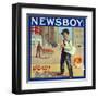 Redlands, California, Newsboy Brand Citrus Label-Lantern Press-Framed Art Print