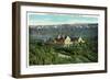 Redlands, California - Panoramic Exterior View of a Californian Home in the Foothills, c.1921-Lantern Press-Framed Art Print