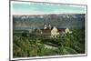 Redlands, California - Panoramic Exterior View of a Californian Home in the Foothills, c.1921-Lantern Press-Mounted Art Print