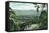 Redlands, California - View from Smiley Heights-Lantern Press-Framed Stretched Canvas