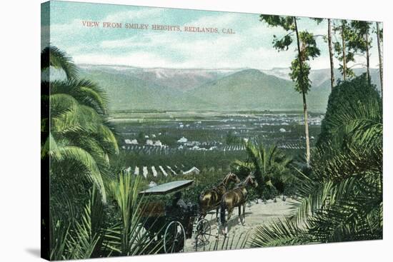 Redlands, California - View from Smiley Heights-Lantern Press-Stretched Canvas