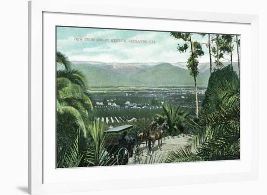 Redlands, California - View from Smiley Heights-Lantern Press-Framed Art Print