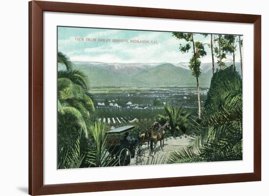 Redlands, California - View from Smiley Heights-Lantern Press-Framed Art Print