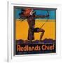 Redlands Chief Orange Label - Redlands, CA-Lantern Press-Framed Art Print