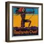 Redlands Chief Orange Label - Redlands, CA-Lantern Press-Framed Art Print