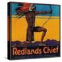 Redlands Chief Orange Label - Redlands, CA-Lantern Press-Stretched Canvas