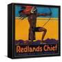 Redlands Chief Orange Label - Redlands, CA-Lantern Press-Framed Stretched Canvas