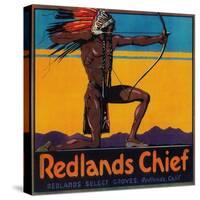 Redlands Chief Orange Label - Redlands, CA-Lantern Press-Stretched Canvas