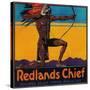 Redlands Chief Orange Label - Redlands, CA-Lantern Press-Stretched Canvas