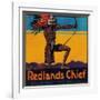 Redlands Chief Orange Label - Redlands, CA-Lantern Press-Framed Art Print