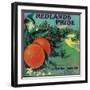 Redlands Pride Orange Label - Redlands, CA-Lantern Press-Framed Art Print