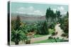 Redlands valley and orchards from Smiley's Heights - Redlands, CA-Lantern Press-Stretched Canvas