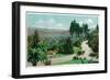 Redlands valley and orchards from Smiley's Heights - Redlands, CA-Lantern Press-Framed Art Print