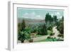 Redlands valley and orchards from Smiley's Heights - Redlands, CA-Lantern Press-Framed Art Print