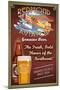 Redmond, Washington - Aviator Beer-Lantern Press-Mounted Art Print