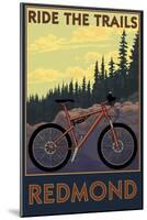 Redmond, Washington - Ride the Trails-Lantern Press-Mounted Art Print