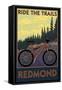 Redmond, Washington - Ride the Trails-Lantern Press-Framed Stretched Canvas