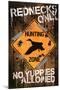 Rednecks Only Hunting Sign-null-Mounted Standard Poster