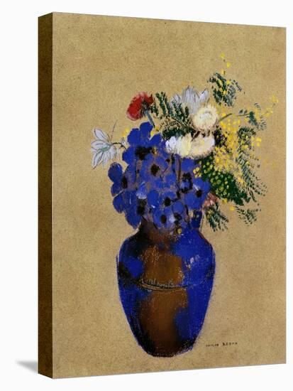 Redon: Vase Of Flowers-Odilon Redon-Stretched Canvas