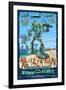 Redondo Beach, California - Atlantean Invaders-Lantern Press-Framed Art Print