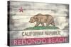 Redondo Beach, California - Barnwood State Flag-Lantern Press-Stretched Canvas