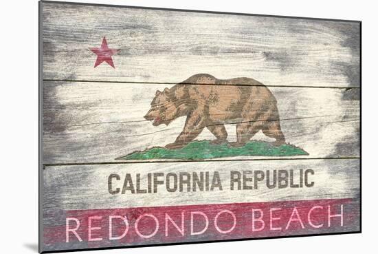 Redondo Beach, California - Barnwood State Flag-Lantern Press-Mounted Art Print