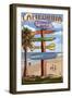 Redondo Beach, California - Destination Sign-Lantern Press-Framed Art Print