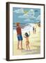 Redondo Beach, California - Kite Flying-Lantern Press-Framed Art Print