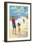 Redondo Beach, California - Kite Flying-Lantern Press-Framed Art Print