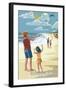 Redondo Beach, California - Kite Flying-Lantern Press-Framed Art Print