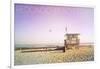 Redondo Beach, California - Lifeguard Shack Sunrise-Lantern Press-Framed Art Print