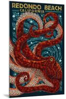 Redondo Beach, California - Octopus Mosaic-Lantern Press-Mounted Art Print