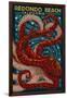 Redondo Beach, California - Octopus Mosaic-Lantern Press-Framed Art Print