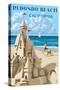 Redondo Beach, California - Sandcastle-Lantern Press-Stretched Canvas