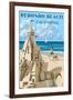 Redondo Beach, California - Sandcastle-Lantern Press-Framed Art Print