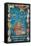 Redondo Beach, California - Shell Shop-Lantern Press-Framed Stretched Canvas