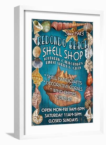 Redondo Beach, California - Shell Shop-Lantern Press-Framed Art Print