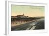 Redondo, California - View of Beach & the Hotel Redondo-Lantern Press-Framed Art Print