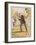 Redoubtable Croquet-Player Ponders a Tricky Shot-null-Framed Art Print