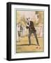 Redoubtable Croquet-Player Ponders a Tricky Shot-null-Framed Art Print