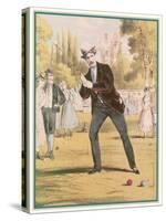 Redoubtable Croquet-Player Ponders a Tricky Shot-null-Stretched Canvas