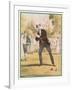 Redoubtable Croquet-Player Ponders a Tricky Shot-null-Framed Art Print