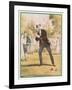 Redoubtable Croquet-Player Ponders a Tricky Shot-null-Framed Art Print