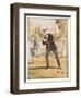 Redoubtable Croquet-Player Ponders a Tricky Shot-null-Framed Art Print