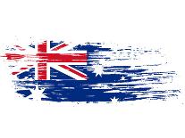 Australian Flag-redshinestudio-Framed Stretched Canvas